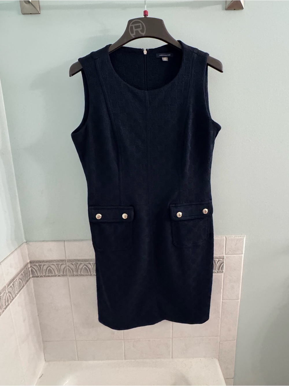 Women's Navy shift dress Tommy Hilfiger- Stretch Polyester Blend